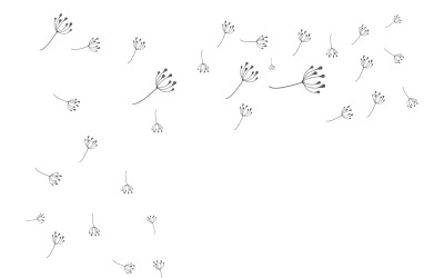 Dandelion Flower Logo Design Minimalist Template V30