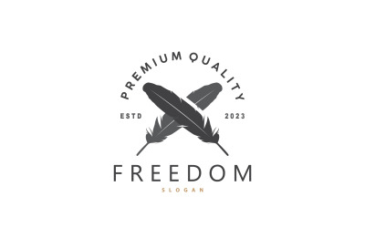 Feather Logo Design Minimalist Template V10
