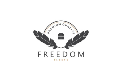 Feather Logo Design Minimalist Template V12