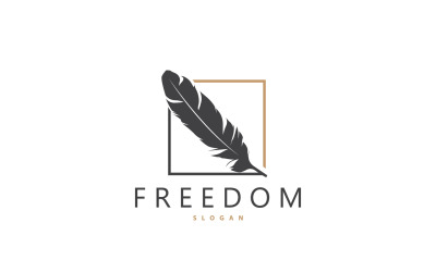 Feather Logo Design Minimalist Template V13