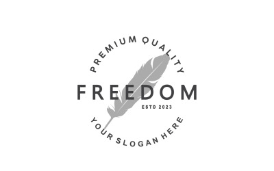 Feather Logo Design Minimalist Template V8