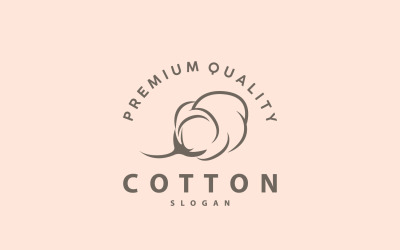 Pamuklu Logo Minimalist Tasarım İllüstrasyon Şablonu V8