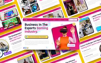 Plantilla de PowerPoint para desarrolladores de videojuegos