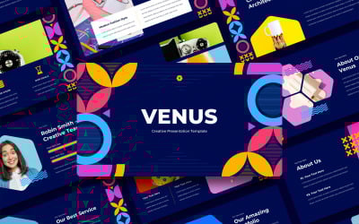 Venuše - kreativní šablona PowerPointu