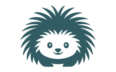 A logo design featuring a stylized porcupine