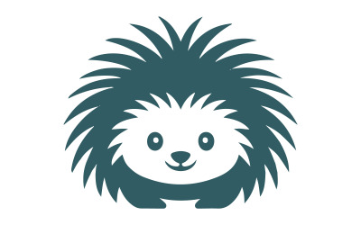 En logotypdesign med ett stiliserat piggsvin