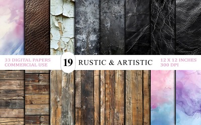 Rustic Wood &amp;amp; Watercolor Texture | Weathered Surfaces and Artistic Backgrounds | Natural Wood