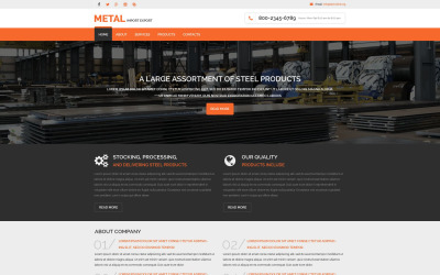 Acélmű reszponzív websablonja