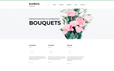 Flowex - Çiçekçi Kullanıma Hazır Temiz Joomla Şablonu