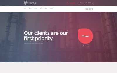 "Industrial" Responsive WordPress thema №53984