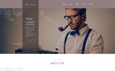 Mark Oswald - Writer Responsive Minimal HTML5 Template Web №53926