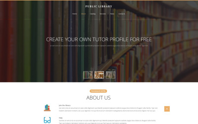 Modello di sito Web della biblioteca pubblica