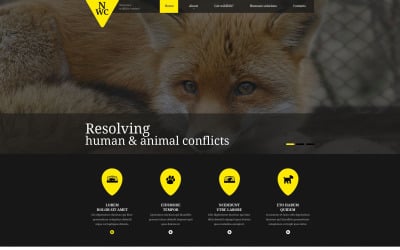 Modelo de site responsivo do Wild Life
