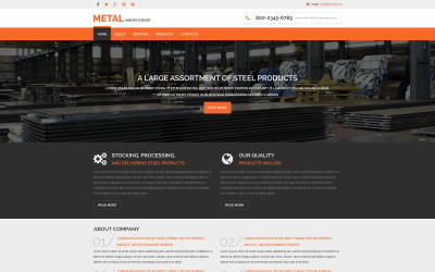 Modelo de site responsivo para siderúrgicas