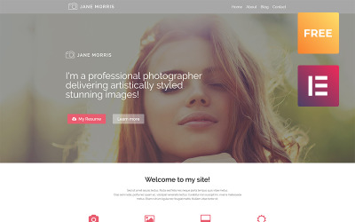 Photographer Portfolio Free WordPress theme