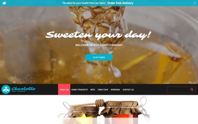 Plantilla para sitio web de Honey Store