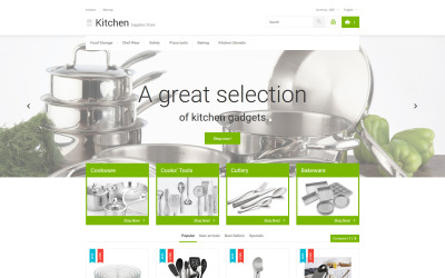 PrestaShop-tema för köksredskap