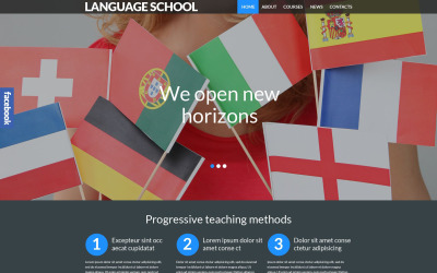 Responsief WordPress-thema van de taalschool