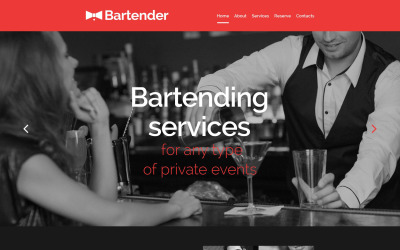 Responsive Website Vorlage für Cocktailbar #53944