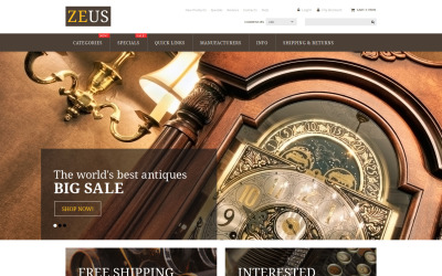 Responsivt Antique Store ZenCart-mall #53946