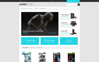 Reszponzív Video Games PrestaShop sablon 53919
