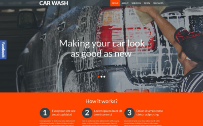 WordPress téma reagující na mytí aut