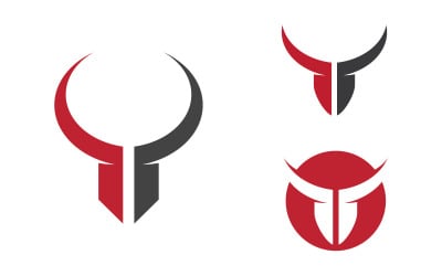 Bika szarv logó sablon vektor ikon illusztráció design v3.1