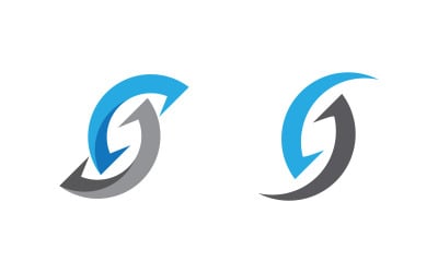 Business S letter logo design vector template v3.5