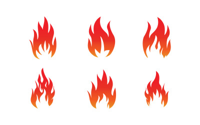 Flames Logo icon illustration vector design template v3.1
