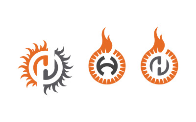 Flames Logo icon illustration vector design template v3.3