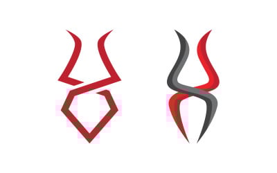 Illustrazione vettoriale dell&amp;#39;icona del modello del logo del corno del Toro v3.3