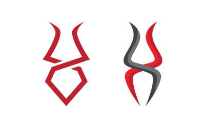 Taurus Horn Logo Template vector pictogram illustratie ontwerp v3.3