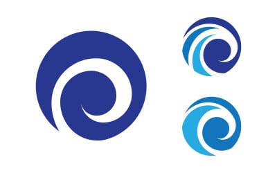 Water wave concept icon vector illustration design template v3.1