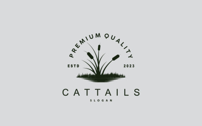 Cattails River Logo Grass Design Simple V8