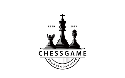 Chess Game Logo Chess Piece Design V1
