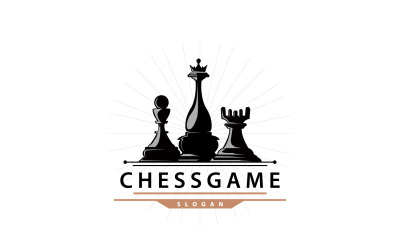 Chess Game Logo Chess Piece Design V3
