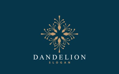 Dandelion Flower Logo Design Simple V1