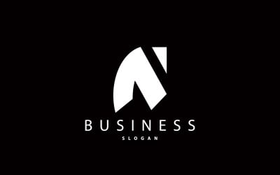 Minimal Initial N Letter Logo Modern V6