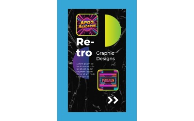 Conception graphique rétro pour les stories Instagram