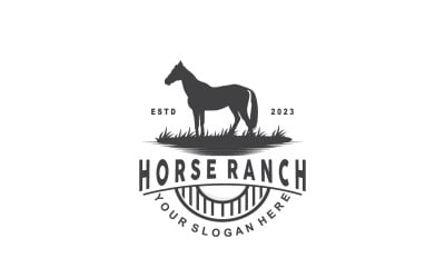Horse Logo West  Farm Ranch V1