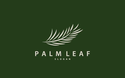 Palm Leaf Logo Design Vector Simple V9