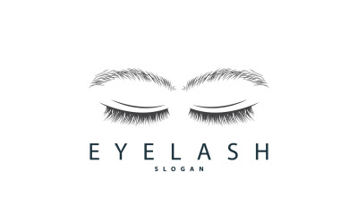 Simple Eyelash Logo Minimalist Design V10