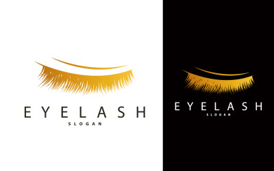 Simple Eyelash Logo Minimalist Design V14