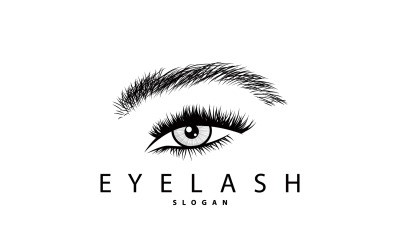 Simple Eyelash Logo Minimalist Design V15
