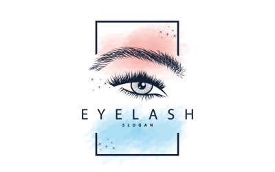 Simple Eyelash Logo Minimalist Design V16