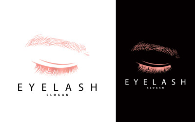 Simple Eyelash Logo Minimalist Design V2
