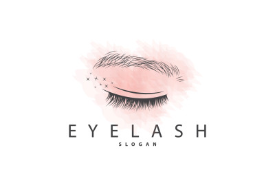 Simple Eyelash Logo Minimalist Design V3