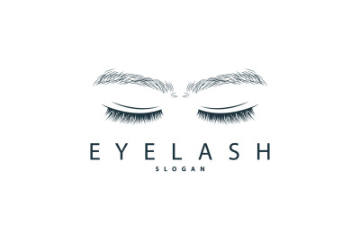 Simple Eyelash Logo Minimalist Design V5