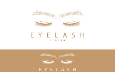 Simple Eyelash Logo Minimalist Design V6