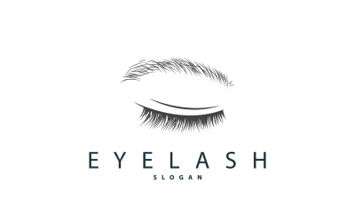 Simple Eyelash Logo Minimalist Design V7